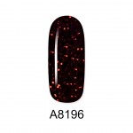 Aloha Ημιμόνιμο Βερνίκι Color Coat A8196 Dark Plum with Bordeaux Glitter & Payettes, 8ml Aloha Ημιμόνιμο Βερνίκι Color Coat A8196 Dark Plum with Bordeaux Glitter & Payettes, 8ml