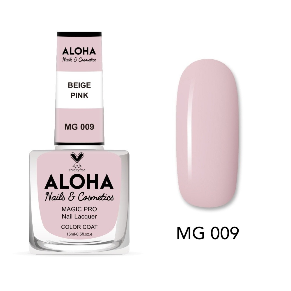 Aloha Βερνίκι Νυχιών 10 ημερών με Gel Effect Χωρίς Λάμπα Magic Pro Nail Lacquer 15ml – MG 009