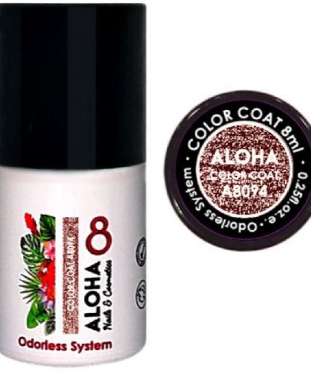 Aloha Ημιμόνιμο Βερνίκι Color Coat A8094 Pearl Rose Bronze, 8ml