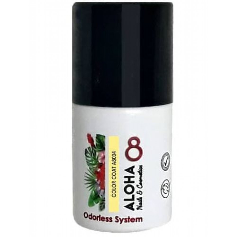 Aloha Ημιμόνιμο Βερνίκι Color Coat A8034 Yellow, 8ml