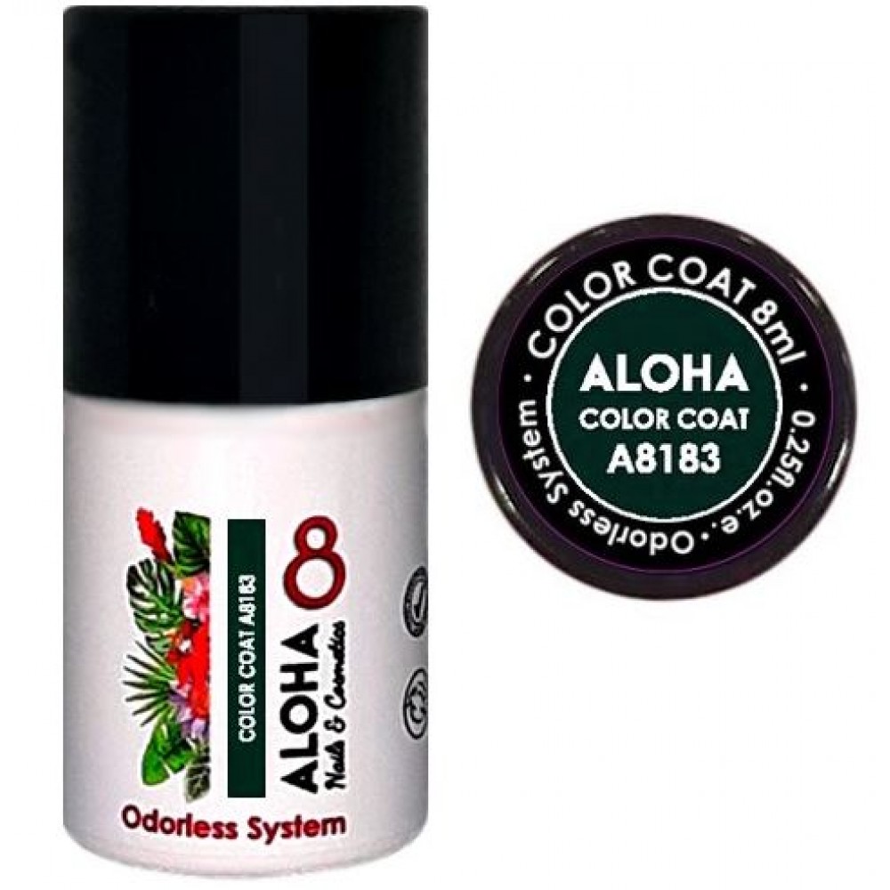 Aloha Ημιμόνιμο Βερνίκι Color Coat A8183 Forest Green, 8ml