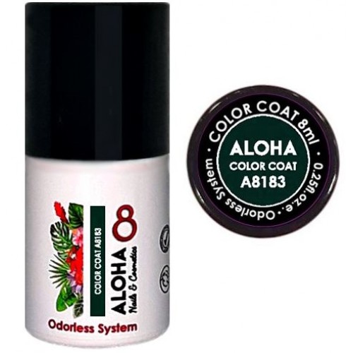 Aloha Ημιμόνιμο Βερνίκι Color Coat A8183 Forest Green, 8ml