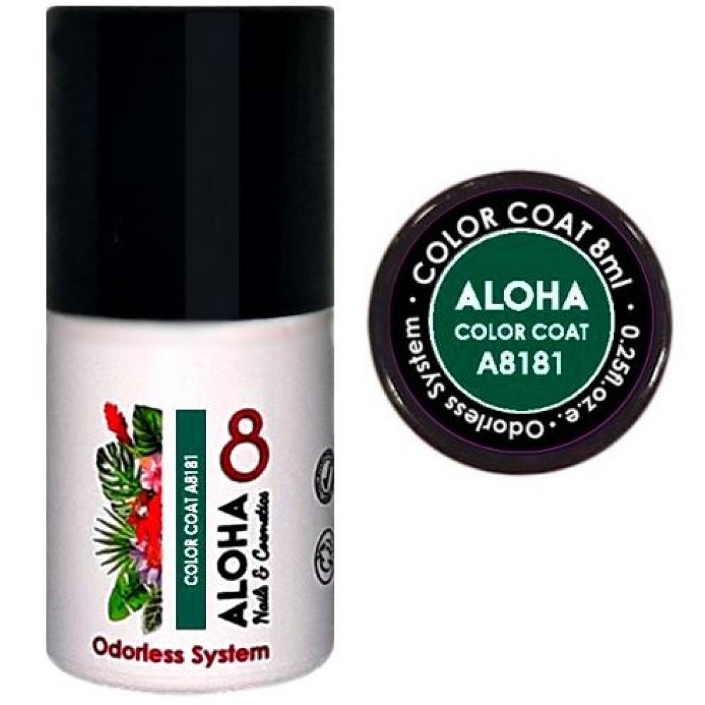 Aloha Ημιμόνιμο Βερνίκι Color Coat A8181 Ultramarine Green, 8ml