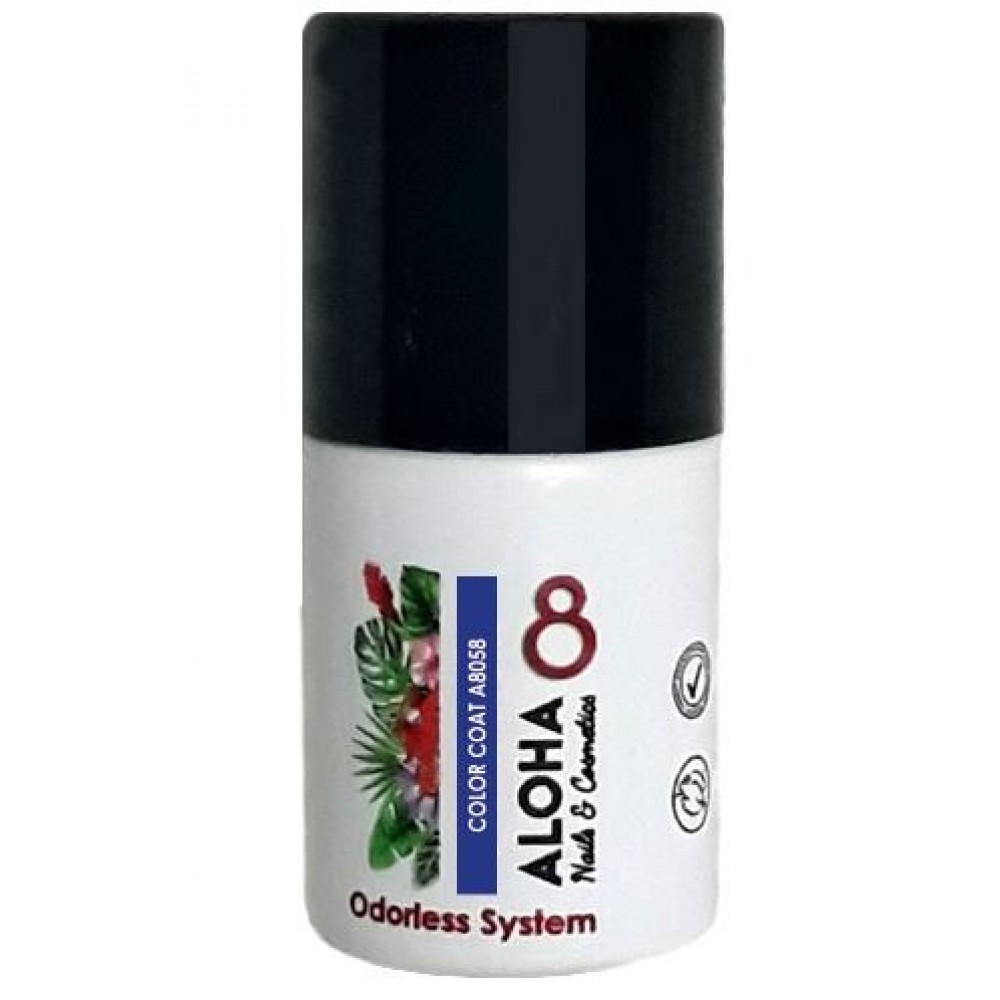 Aloha Ημιμόνιμο Βερνίκι Color Coat A8058 Electric Blue, 8ml