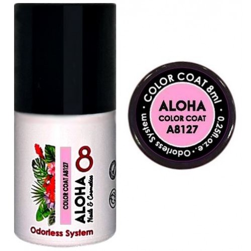 Aloha Ημιμόνιμο Βερνίκι Color Coat A8127 Rose Pink, 8ml