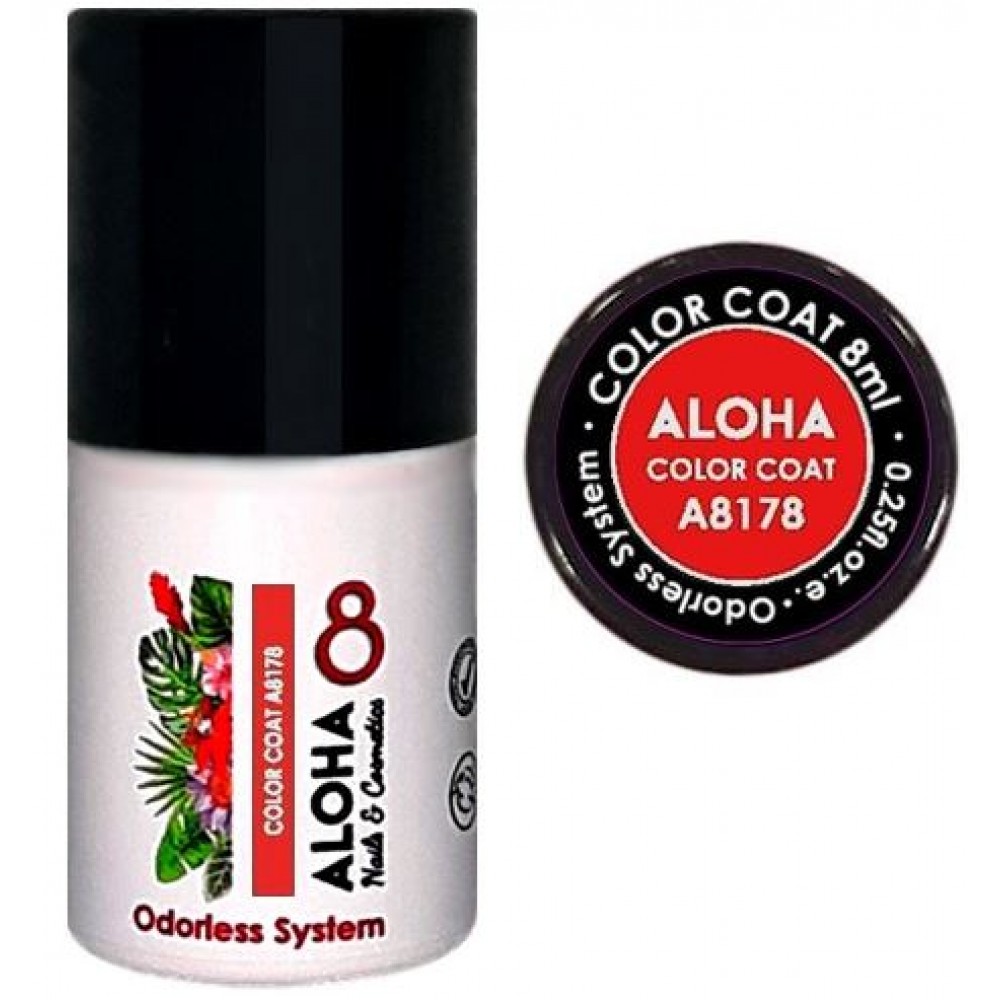 Aloha Ημιμόνιμο Βερνίκι Color Coat A8178 Dark Orange, 8ml