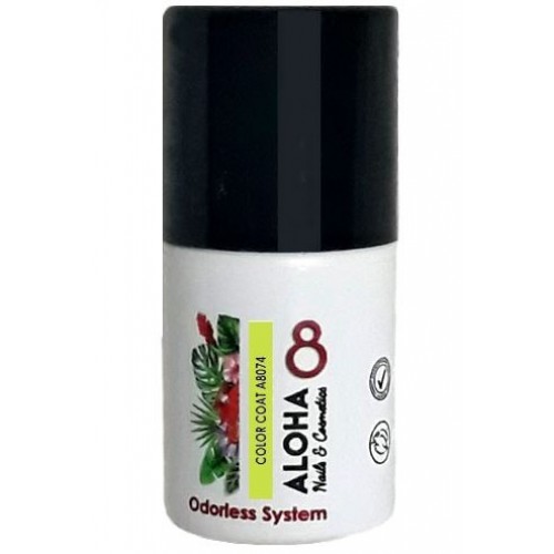Aloha Ημιμόνιμο Βερνίκι Color Coat A8074 Neon Lime Yellow, 8ml