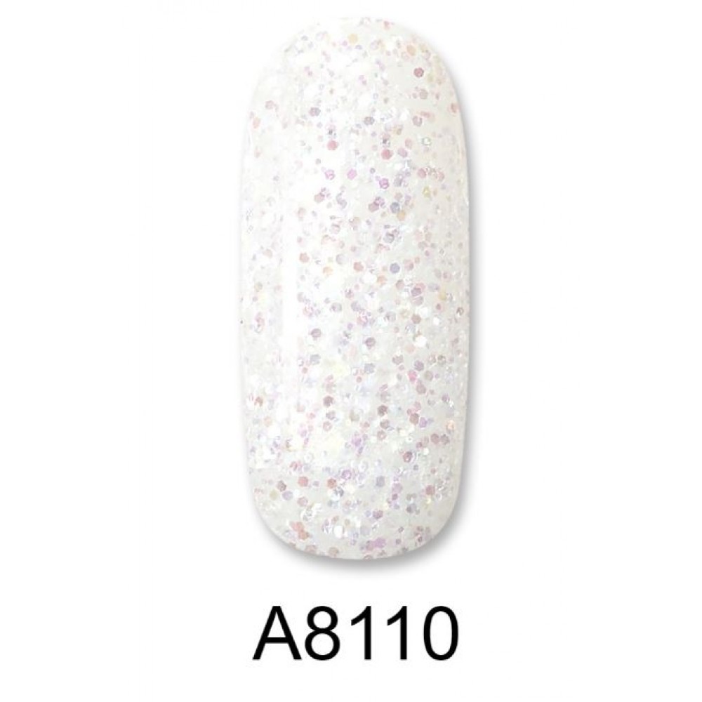 Aloha Ημιμόνιμο Βερνίκι Color Coat A8110 Clear Iridescent Glitter, 8ml