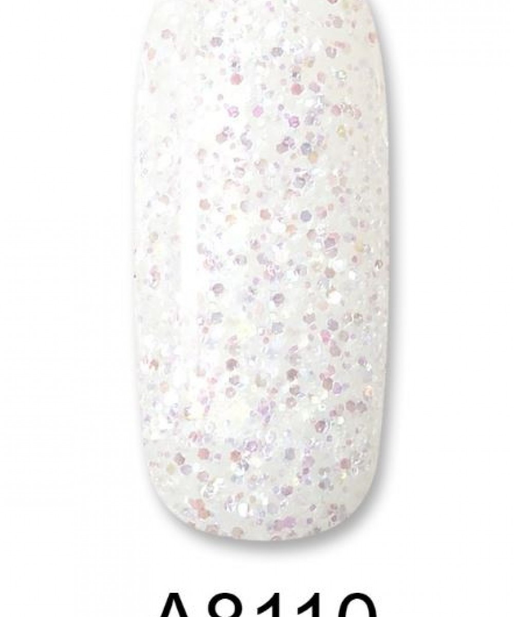Aloha Ημιμόνιμο Βερνίκι Color Coat A8110 Clear Iridescent Glitter, 8ml