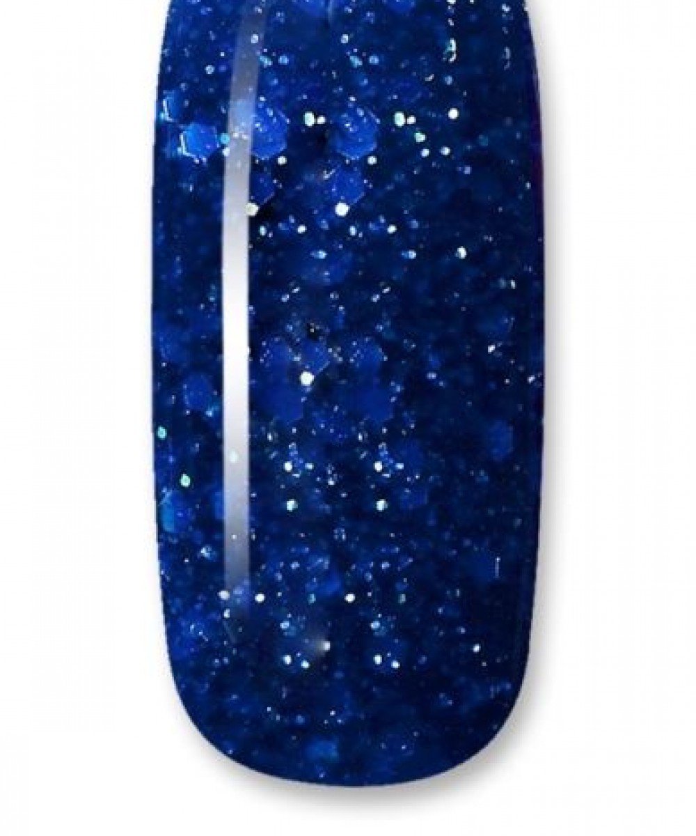Aloha Ημιμόνιμο Βερνίκι Color Coat A8109 Blue Glitter With Electric Blue Payettes, 8ml
