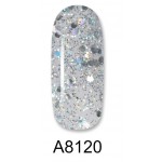 Aloha Ημιμόνιμο Βερνίκι Color Coat A8120 Iridescent Silver Glitter, 8ml