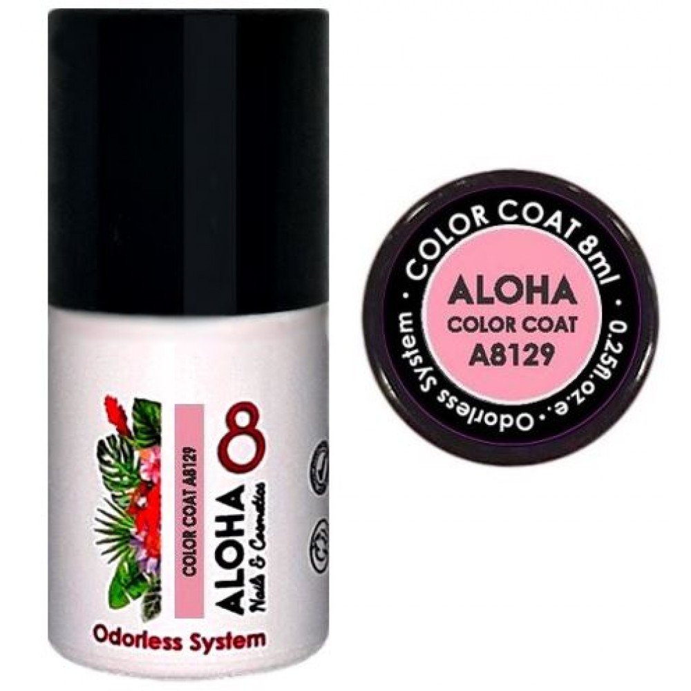 Aloha Ημιμόνιμο Βερνίκι Color Coat A8129 Natural Pink, 8ml