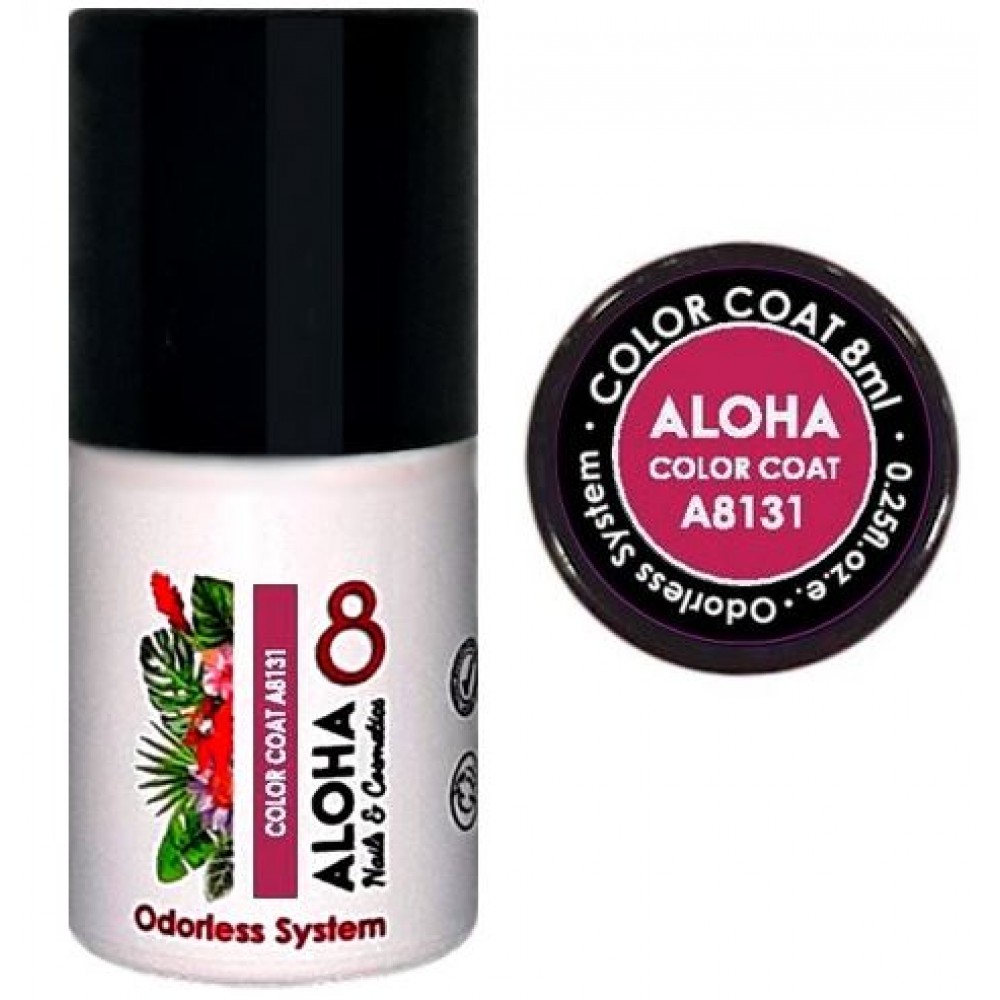Aloha Ημιμόνιμο Βερνίκι Color Coat A8131 Carmine Pink, 8ml