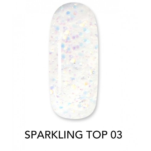 Aloha Ημιμόνιμο Βερνίκι Sparkling Top Coat No Wipe 03, 8ml
