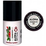 Aloha Ημιμόνιμο Βερνίκι Sparkling Top Coat No Wipe 01 Mixed Light Blue & Gold, 8ml