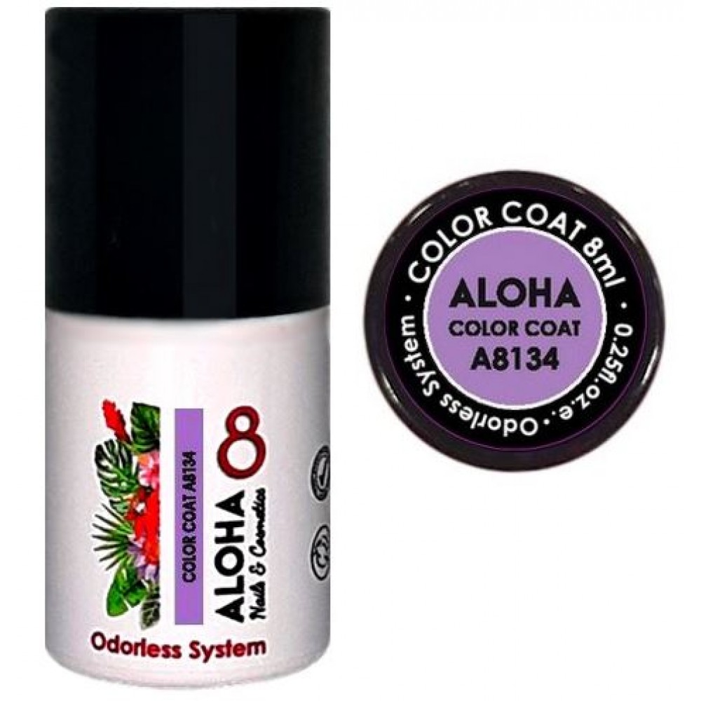 Aloha Ημιμόνιμο Βερνίκι Color Coat A8134 Lavender Violet, 8ml