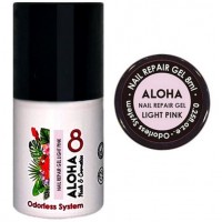 Aloha Ημιμόνιμο Βερνίκι Nail Repair Gel Rubber Base With Proteins, Light Pink, 8ml