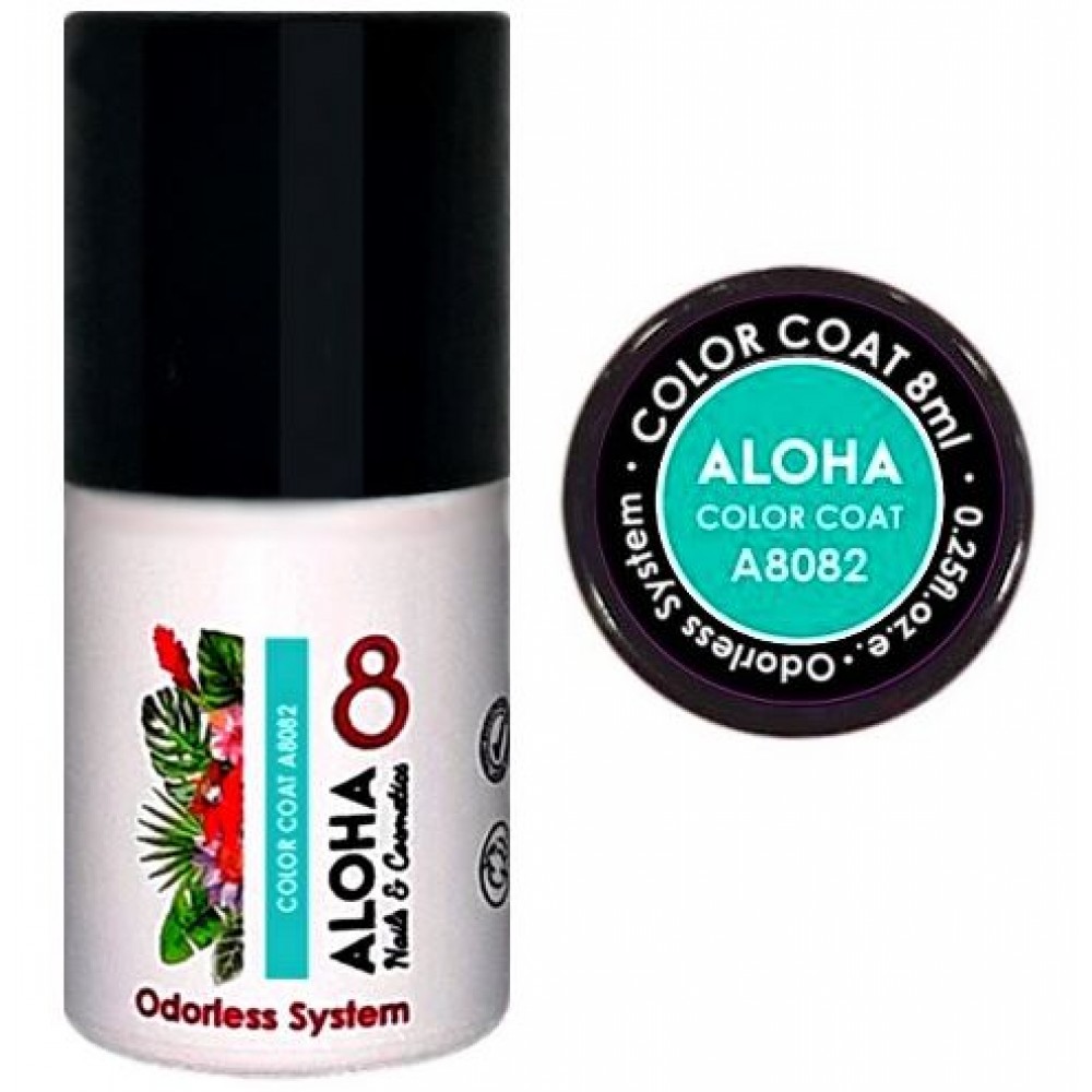 Aloha Ημιμόνιμο Βερνίκι Color Coat A8082 Blue Turqoise, 8ml
