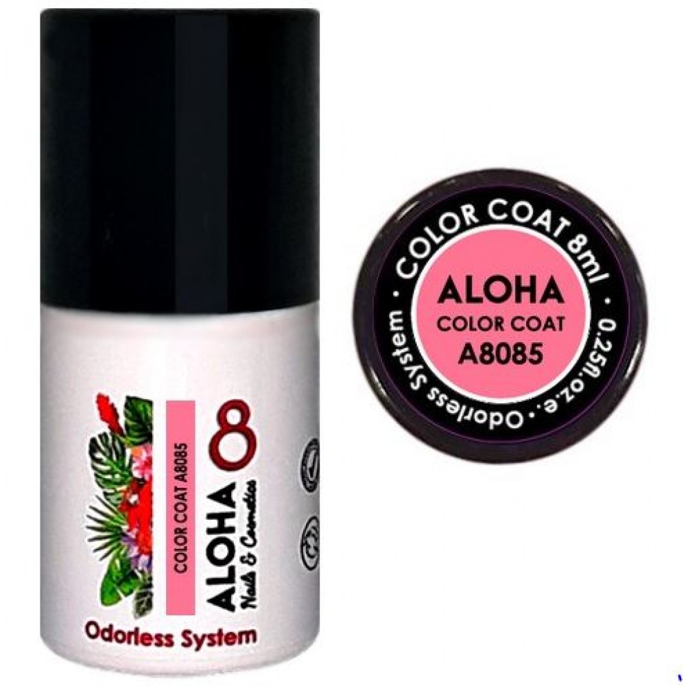 Aloha Ημιμόνιμο Βερνίκι Color Coat A8085 Intense Baby Pink, 8ml