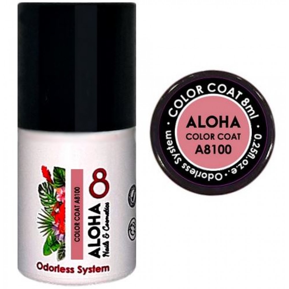 Aloha Ημιμόνιμο Βερνίκι Color Coat A8100 Pastel Pink Nude, 8ml
