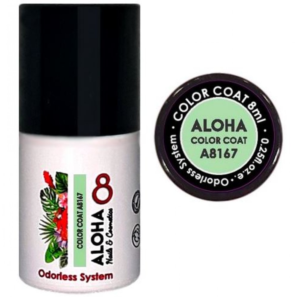 Aloha Ημιμόνιμο Βερνίκι Color Coat A8167 Pastel Mint Green, 8ml