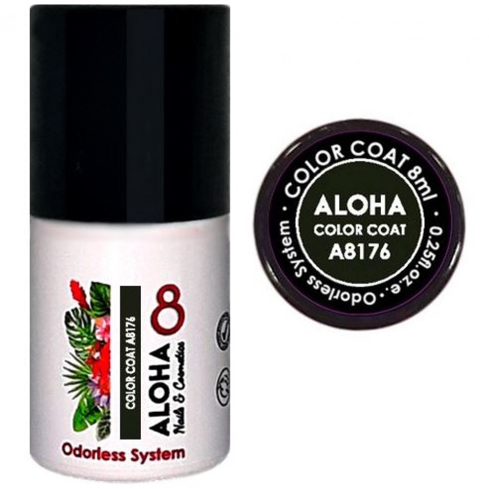 Aloha Ημιμόνιμο Βερνίκι Color Coat A8176 Dark Military Green, 8ml