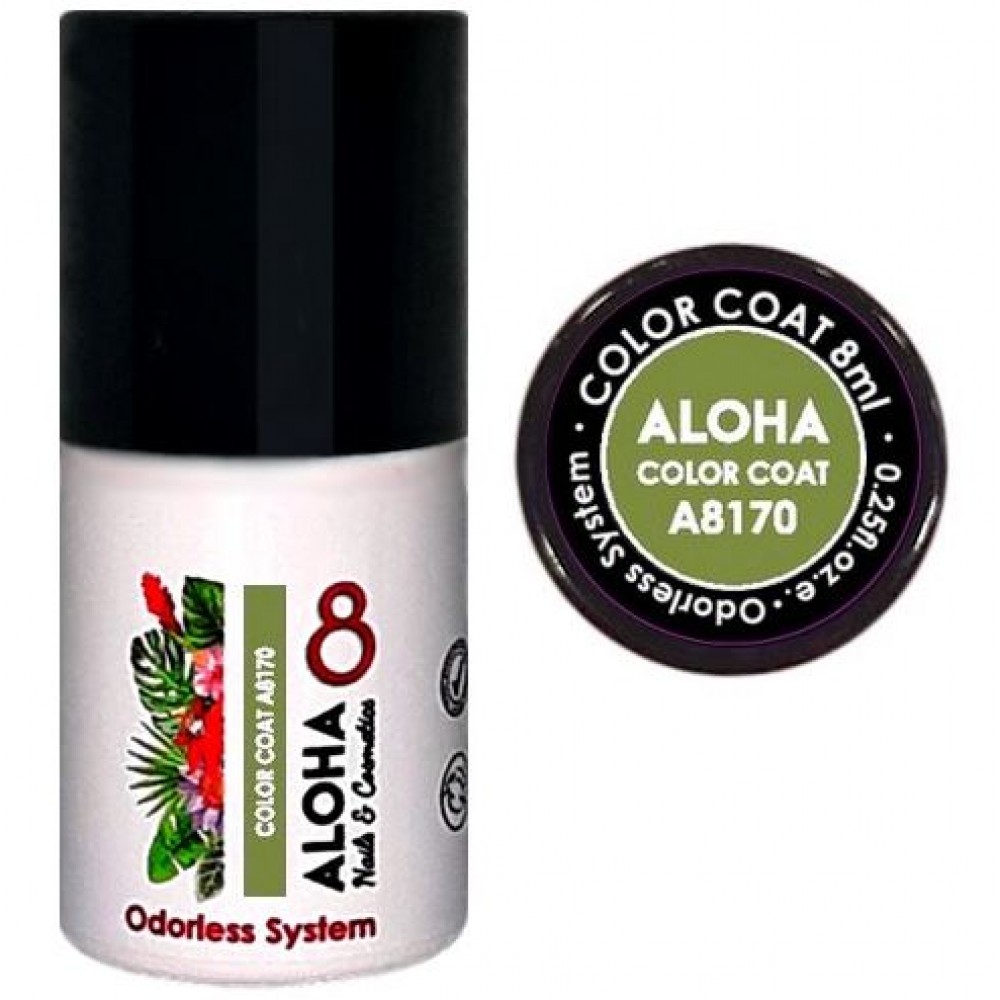 Aloha Ημιμόνιμο Βερνίκι Color Coat A8170 Avocado Green, 8ml
