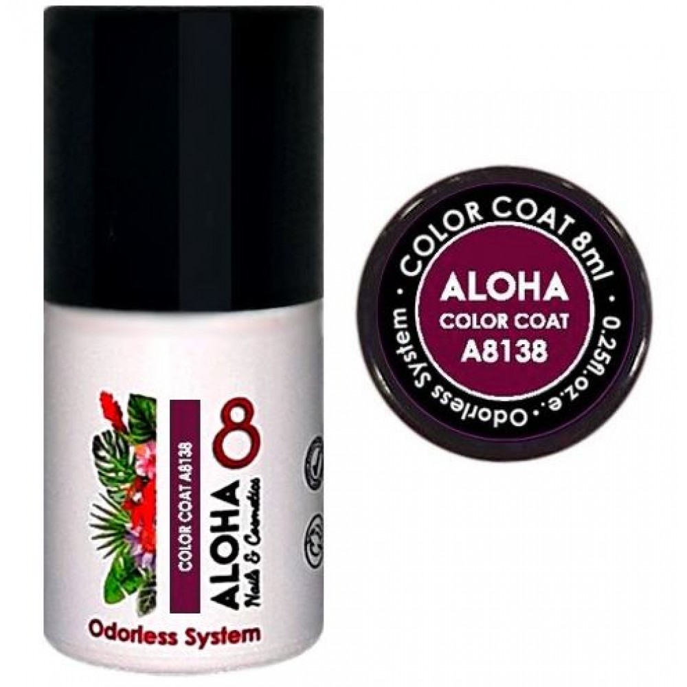 Aloha Ημιμόνιμο Βερνίκι Color Coat A8138 Jam Purple, 8ml
