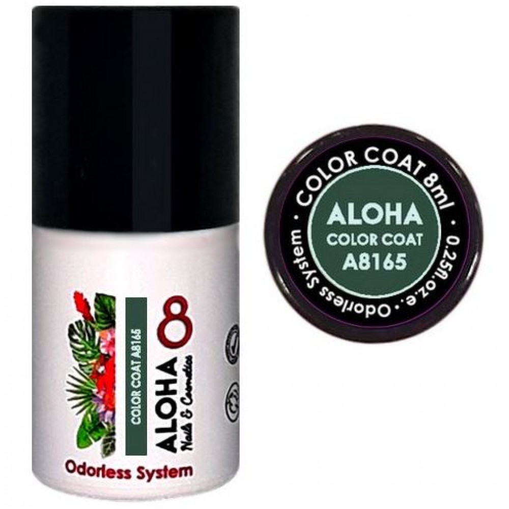 Aloha Ημιμόνιμο Βερνίκι Color Coat A8165 Eucalyptus Green Gray, 8ml