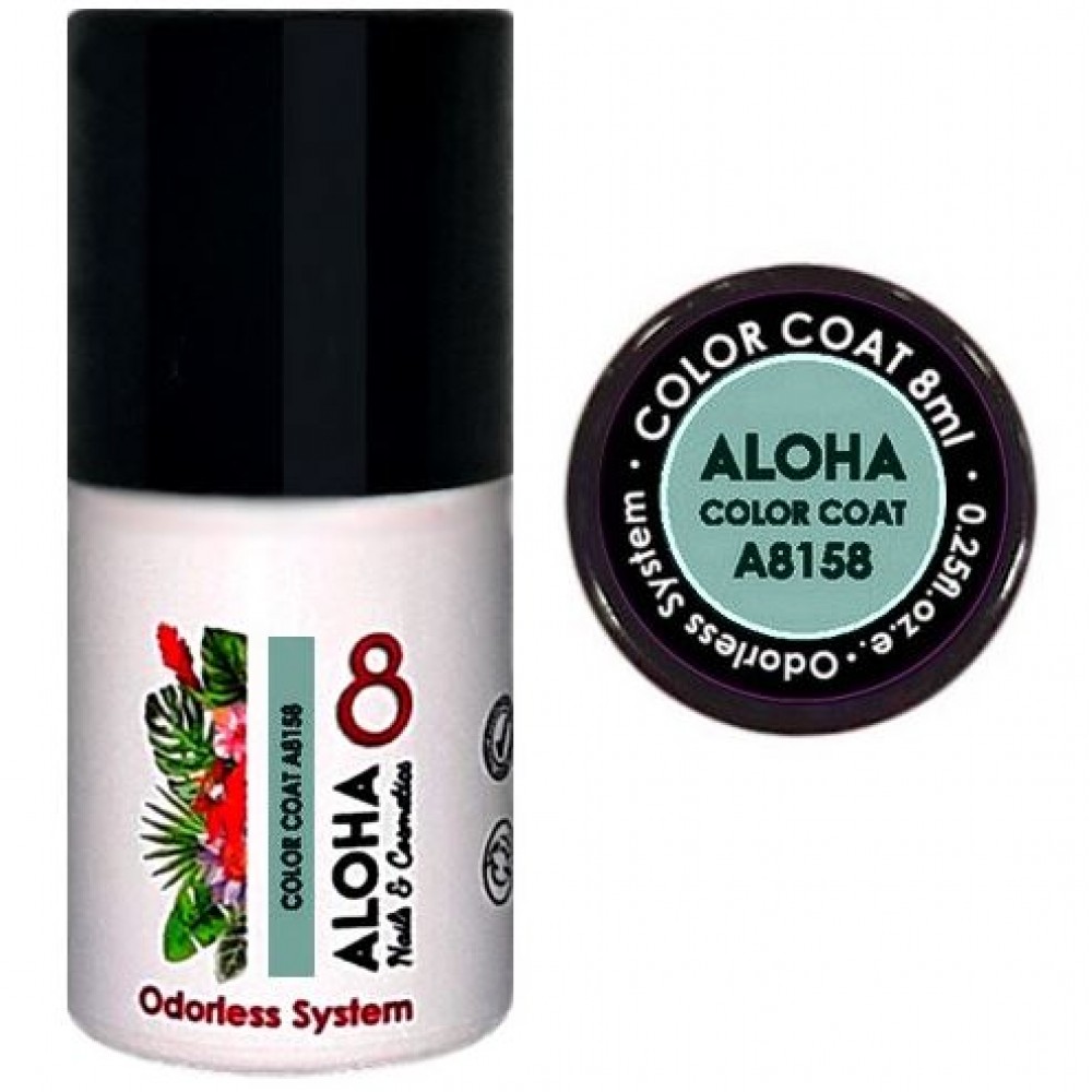 Aloha Ημιμόνιμο Βερνίκι Color Coat A8158 Cyan Gray, 8ml