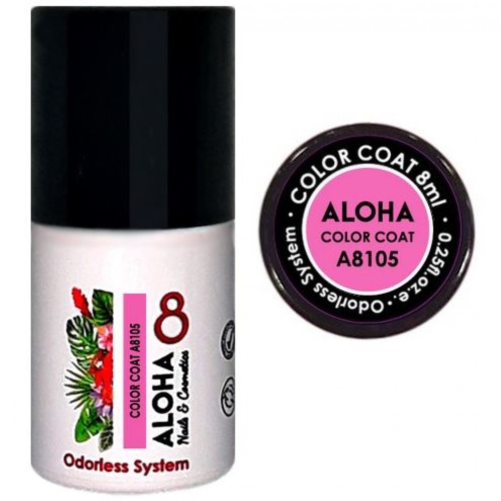 Aloha Ημιμόνιμο Βερνίκι Color Coat A8105 Pink Fuschia, 8ml