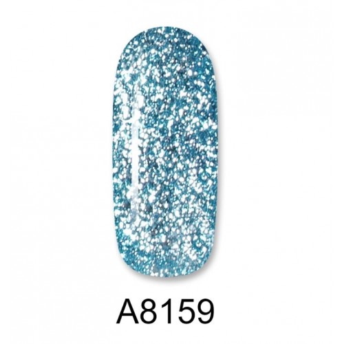 Aloha Ημιμόνιμο Βερνίκι Color Coat A8159 Cyan Glitter, 8ml