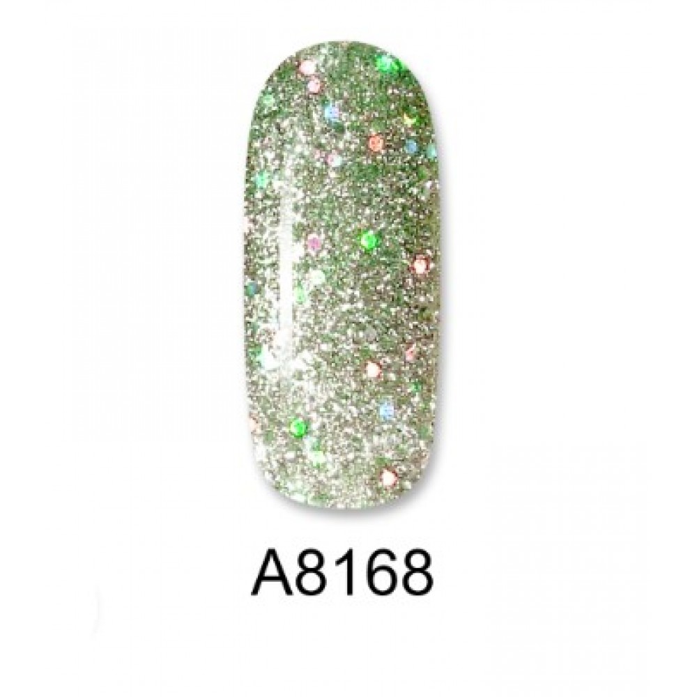 Aloha Ημιμόνιμο Βερνίκι Color Coat A8168 Khaki Green Iridiscent Glitter, 8ml