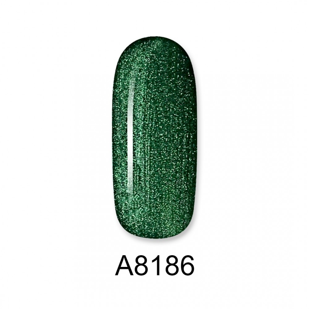 Aloha Ημιμόνιμο Βερνίκι Color Coat A8186 Metallic Green with Green Shimmer, 8ml