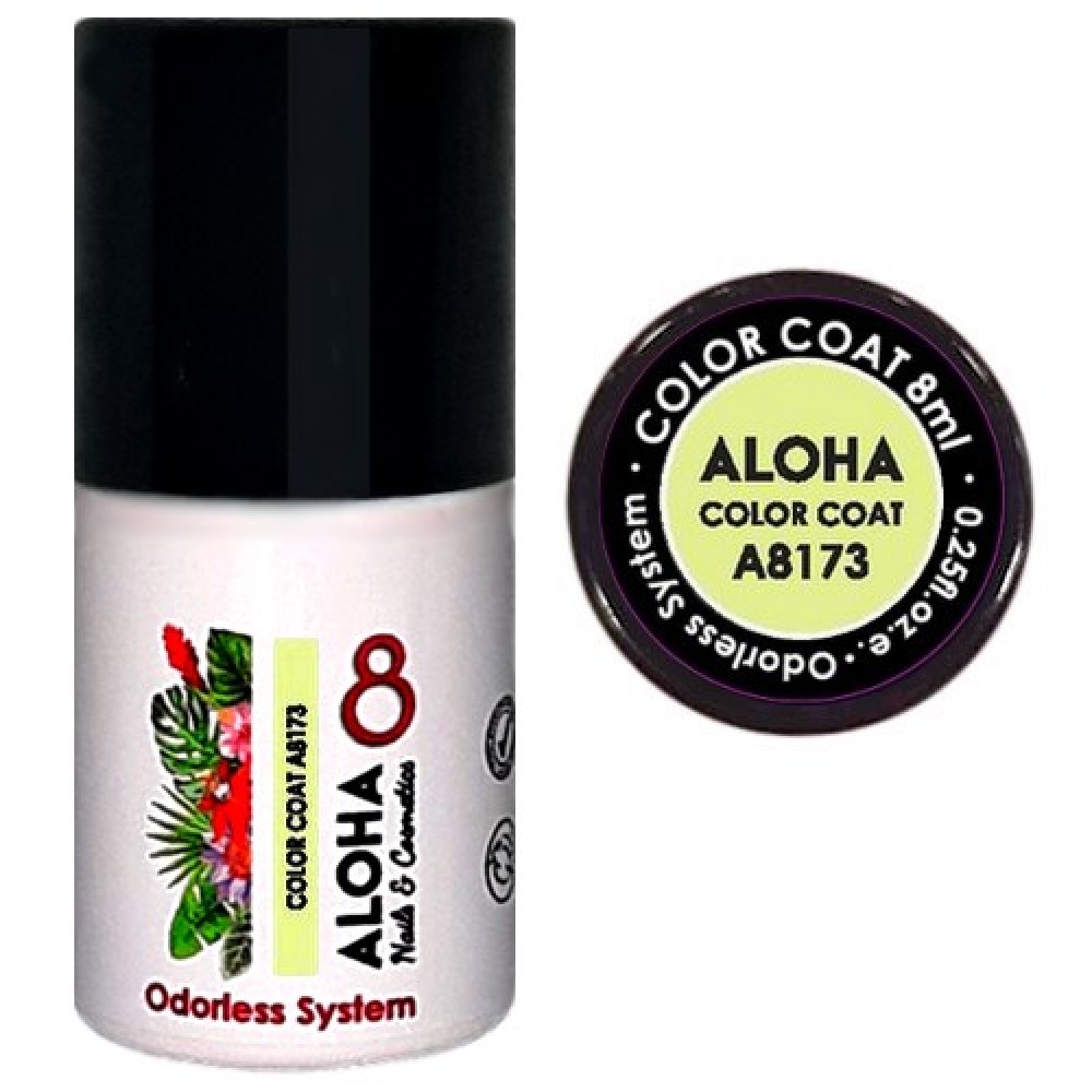Aloha Ημιμόνιμο Βερνίκι Color Coat A8173 Light Green Yellow, 8ml Aloha Ημιμόνιμο Βερνίκι Color Coat A8173 Light Green Yellow, 8ml