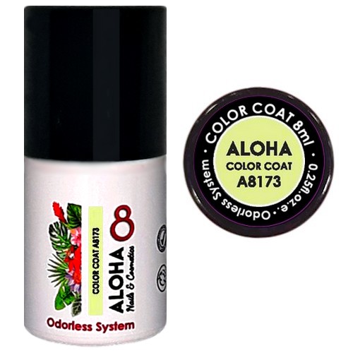 Aloha Ημιμόνιμο Βερνίκι Color Coat A8173 Light Green Yellow, 8ml