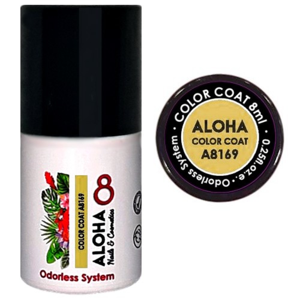 Aloha Ημιμόνιμο Βερνίκι Color Coat A8169 Golden Yellow, 8ml