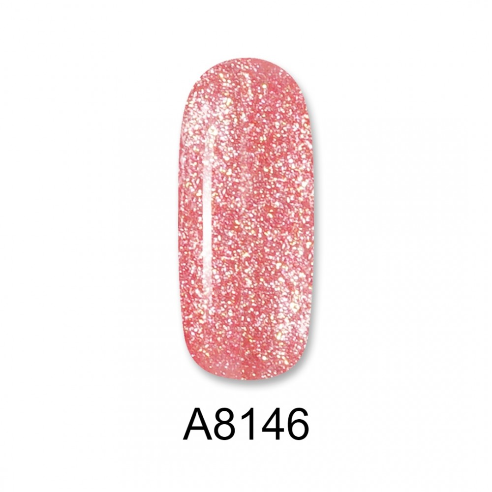 Aloha Ημιμόνιμο Βερνίκι Color Coat A8146 Rose Orange Glitter, 8ml Aloha Ημιμόνιμο Βερνίκι Color Coat A8146 Rose Orange Glitter, 8ml