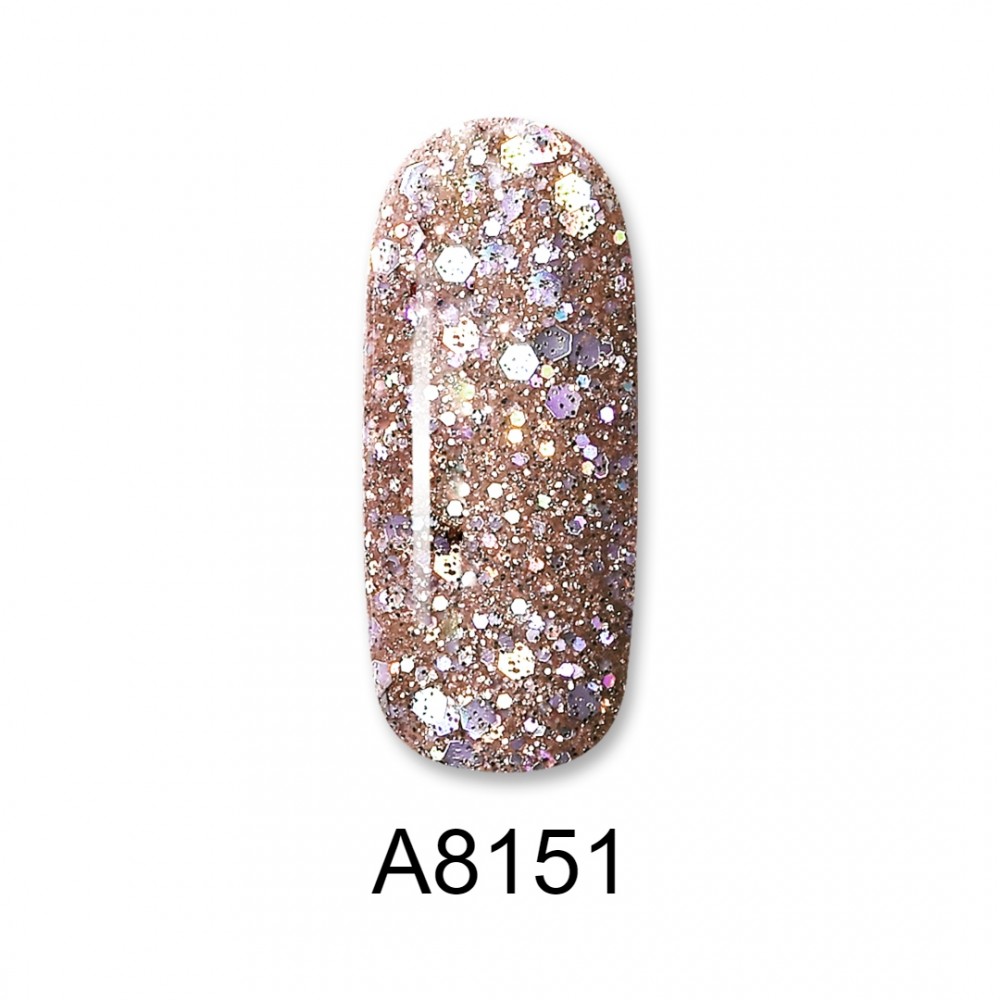 Aloha Ημιμόνιμο Βερνίκι Color Coat A8151 Pewter Glitter, 8ml