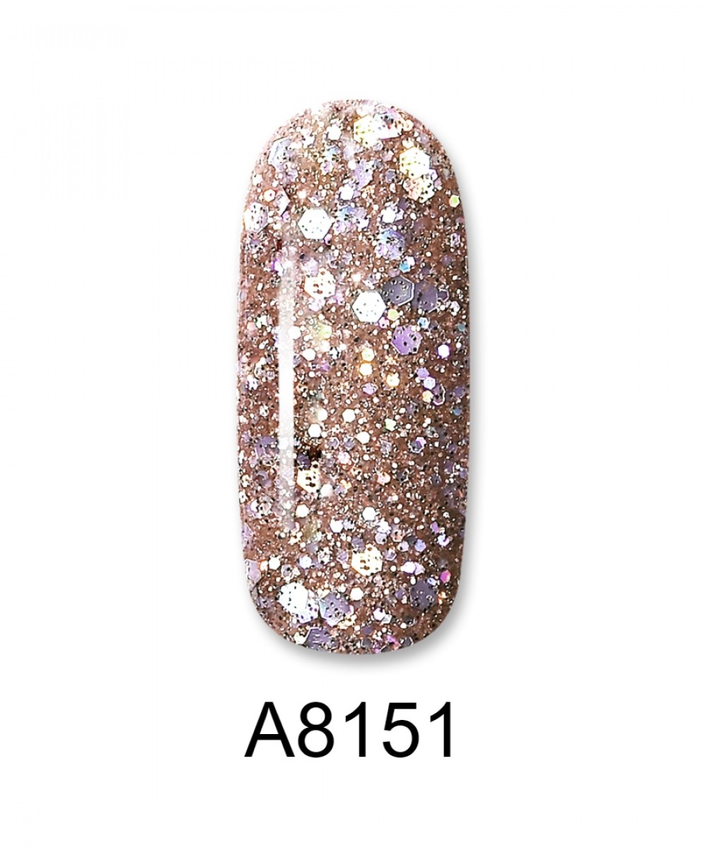 Aloha Ημιμόνιμο Βερνίκι Color Coat A8151 Pewter Glitter, 8ml