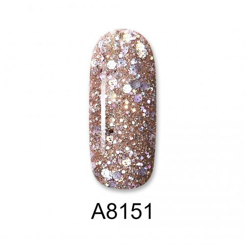 Aloha Ημιμόνιμο Βερνίκι Color Coat A8151 Pewter Glitter, 8ml