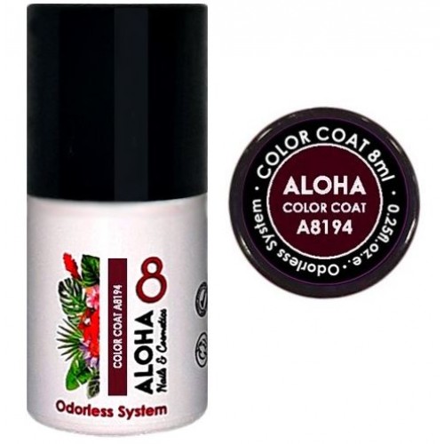Aloha Ημιμόνιμο Βερνίκι Color Coat A8194 Plum, 8ml