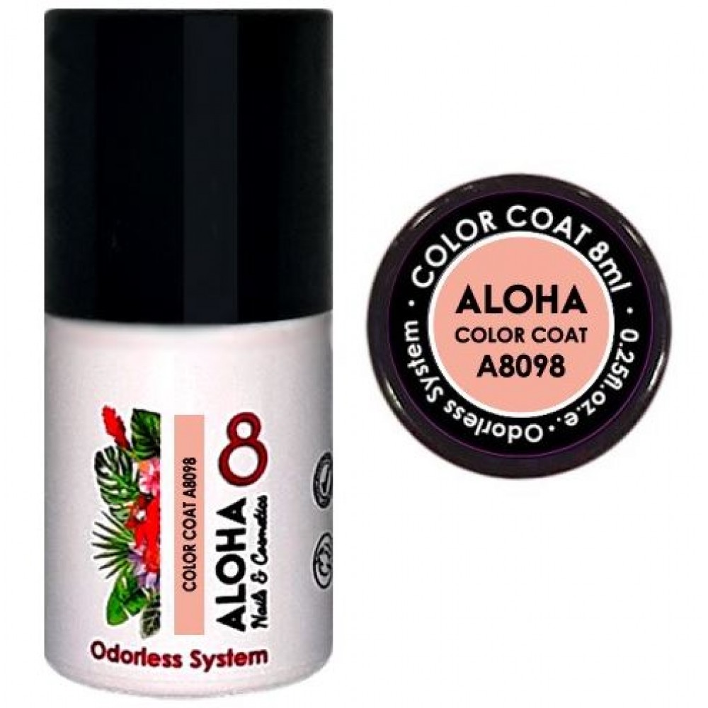 Aloha Ημιμόνιμο Βερνίκι Color Coat A8098 Coral Pink, 8ml