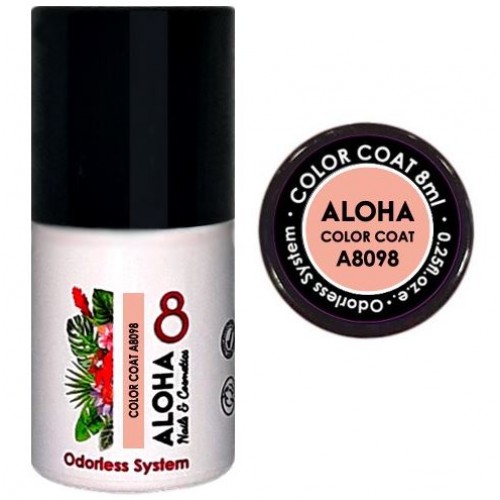 Aloha Ημιμόνιμο Βερνίκι Color Coat A8098 Coral Pink, 8ml