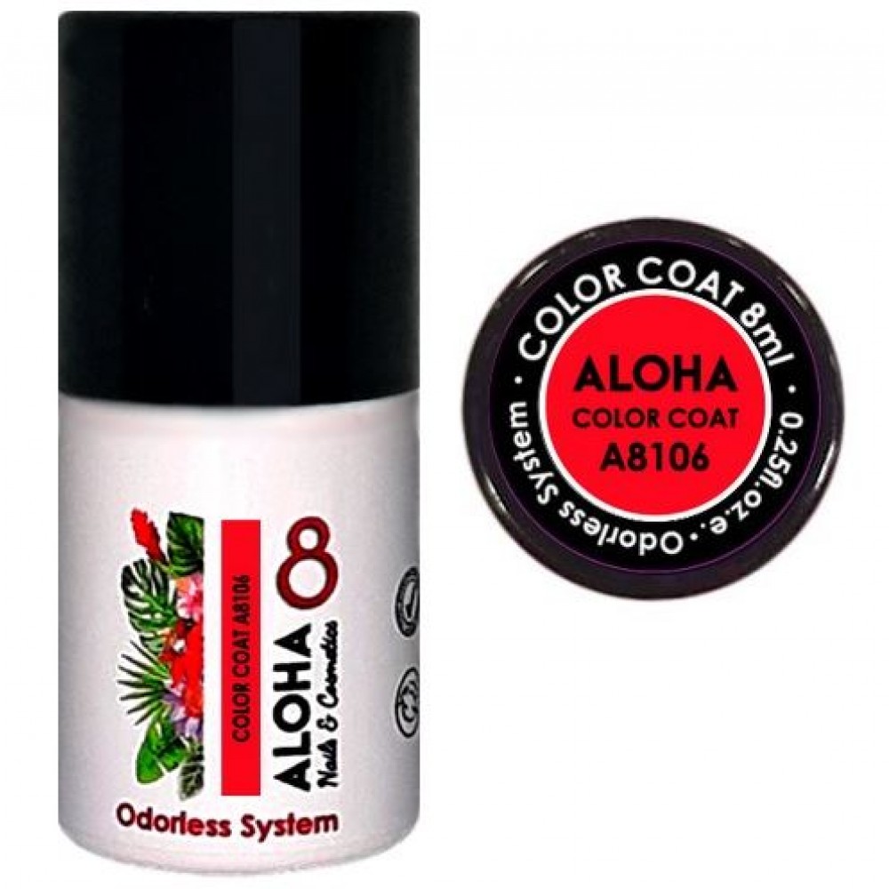 Aloha Ημιμόνιμο Βερνίκι Color Coat A8106 Watermellon, 8ml