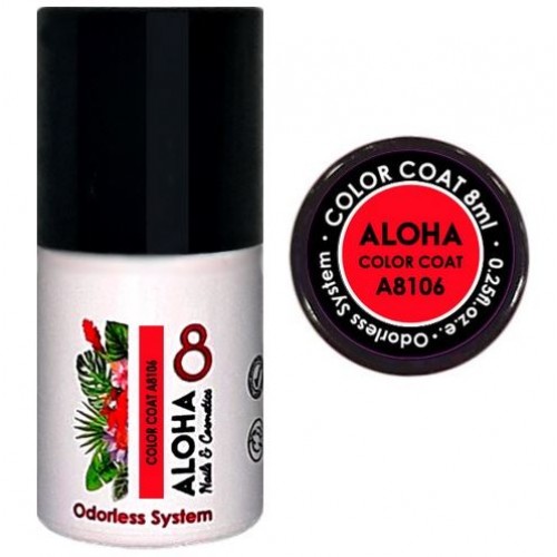 Aloha Ημιμόνιμο Βερνίκι Color Coat A8106 Watermellon, 8ml
