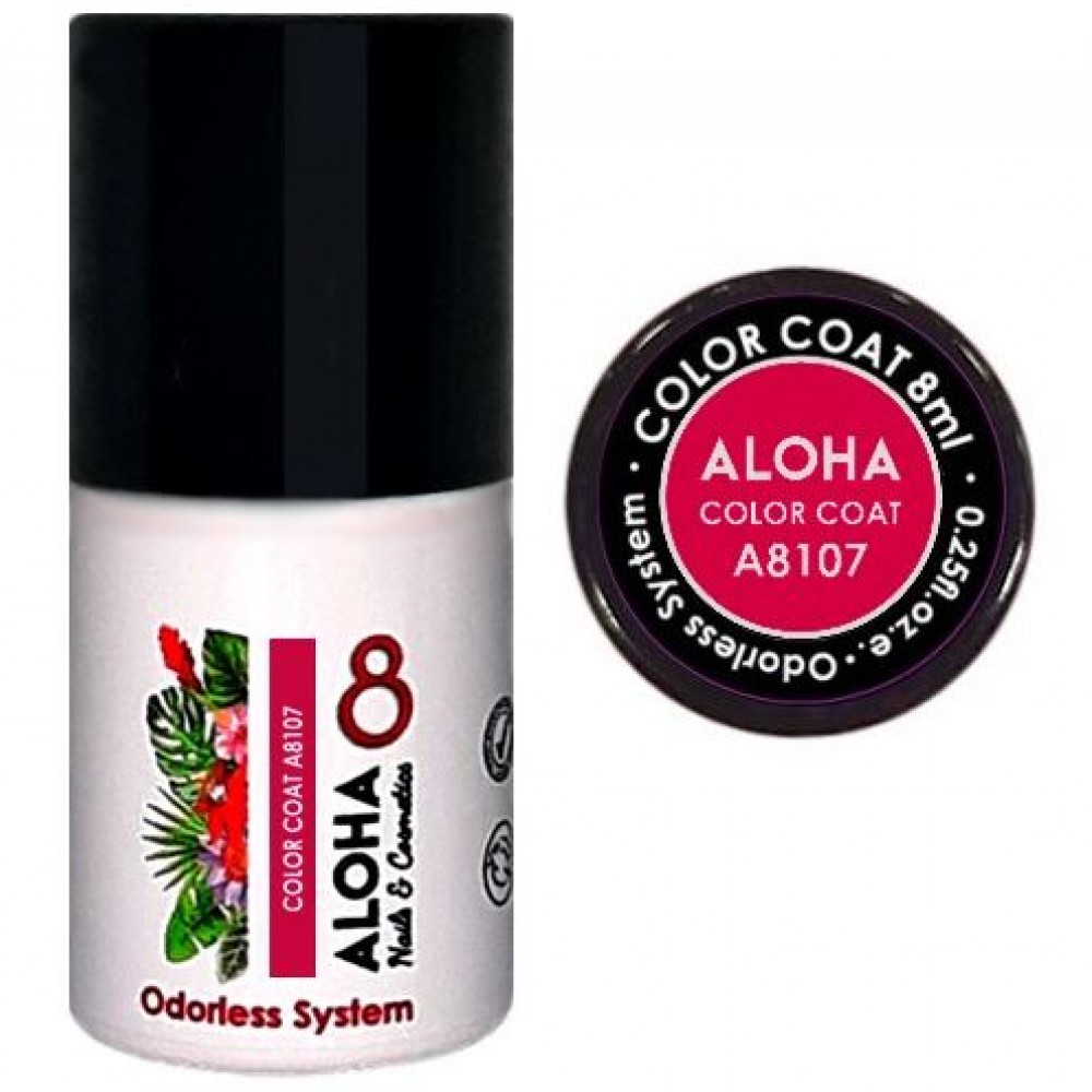 Aloha Ημιμόνιμο Βερνίκι Color Coat A8107 Strawberry, 8ml