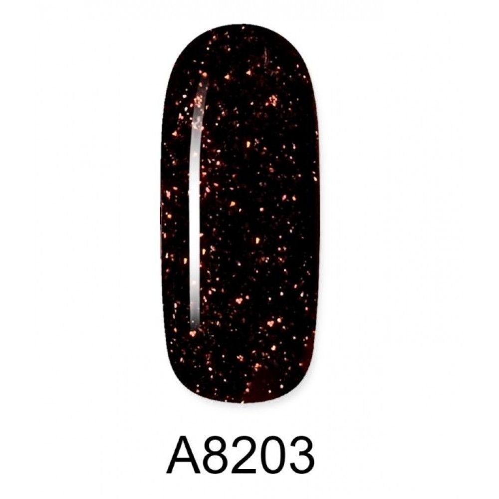 Aloha Ημιμόνιμο Βερνίκι Color Coat A8203 Dark Metallic Brown with Chameleon Shimmer, 8ml