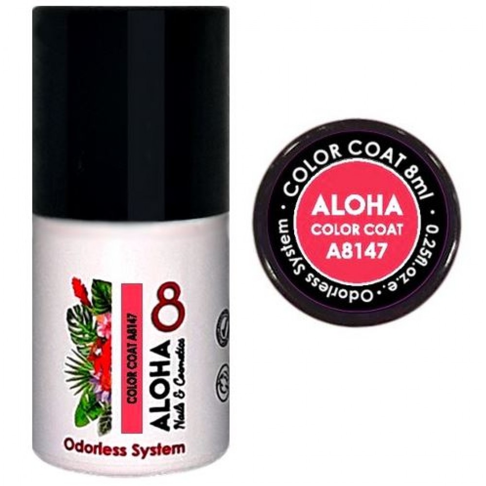 Aloha Ημιμόνιμο Βερνίκι Color Coat A8147 Dark Coral, 8ml