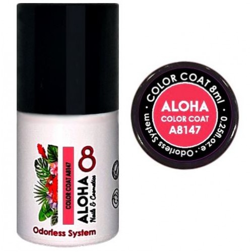 Aloha Ημιμόνιμο Βερνίκι Color Coat A8147 Dark Coral, 8ml